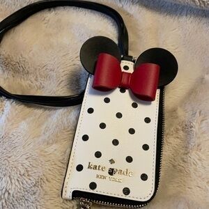 Kate Spade minnie mouse card holder lanyard
